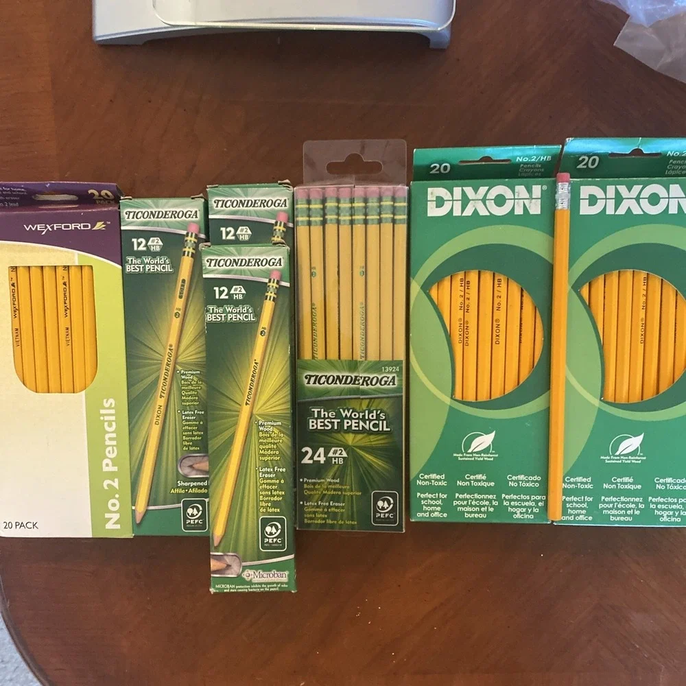 Vtg‎ Dixon Ticonderoga wexford  Pencils 13806  + 13924 No. 2 Soft  misc  USA